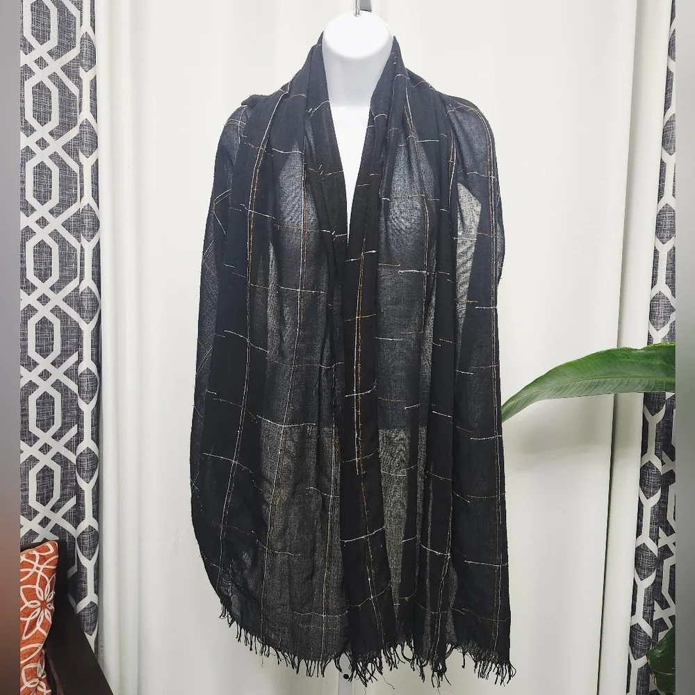 Black Checkered Shawl